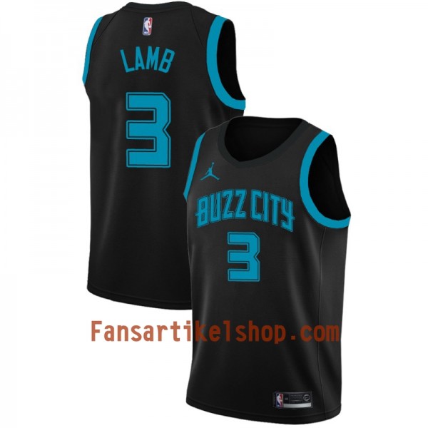 Charlotte Hornets Trikot Jeremy Lamb 3 2018-19 Jordan Brand City Edition Schwarz Swingman - Herren Charlotte Hornets Trikot Jeremy Lamb 3 2018-19 Jordan Brand City Edition Schwarz Swingman - Herren